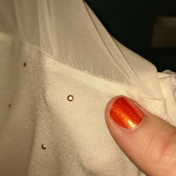 Jennifer Lopez white Layered Look Small Rhinestones - Picture 4 of 8